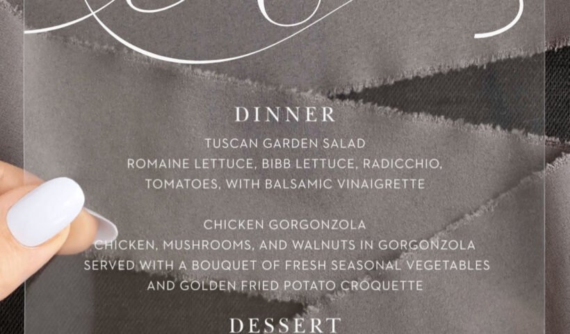 What Are The Most Popular Wedding Menu Templates For 2022