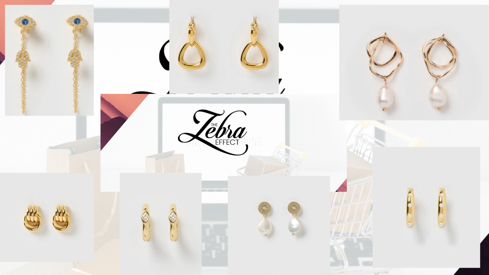 rose gold and pearl earrings